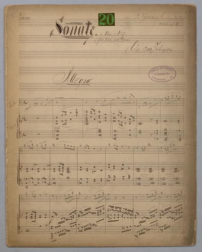 Sonate : [no.] 20 - Score,