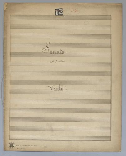 Sonata : [no.] 36 - Parts: Viola,