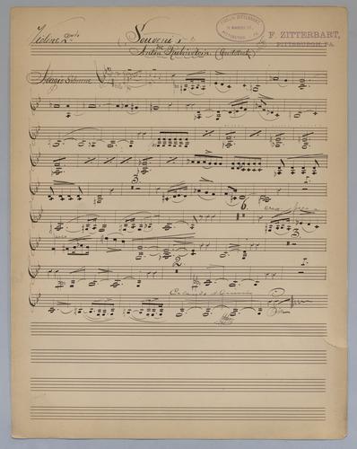Souvenir de Anton Rubinstein - Parts: Violine 2