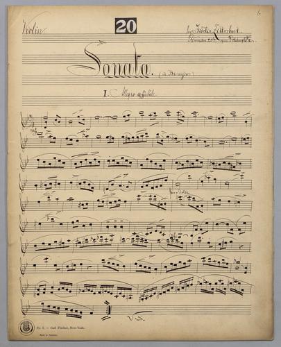Sonata : [no.] 20 - Parts: Violin,