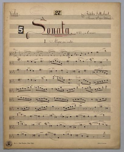 Sonata : [no.] 27 - Parts: Viola,