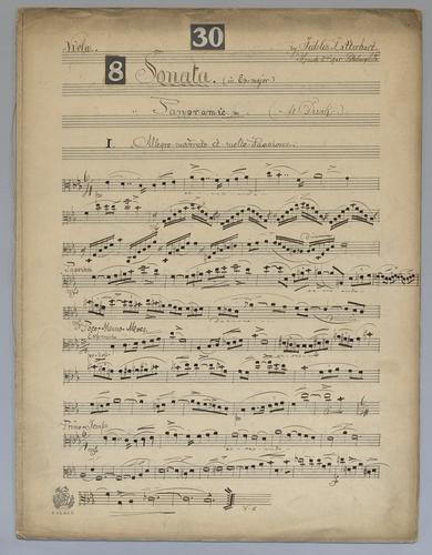 Sonata : [no.] 30 - Parts: Viola,