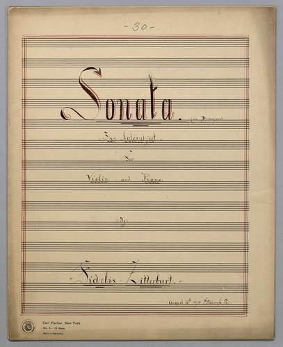 Sonata for Violin and Piano in D Major - Score,