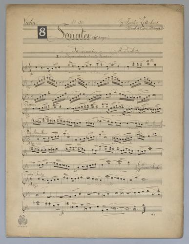 Sonata : [no.] 30 - Parts: Violin,