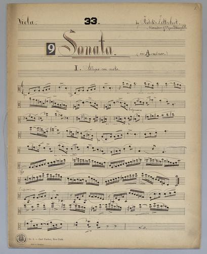 Sonata : [no.] 33 - Parts: Viola,