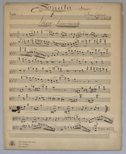 Sonata : [no.] 37 - Parts: Viola,
