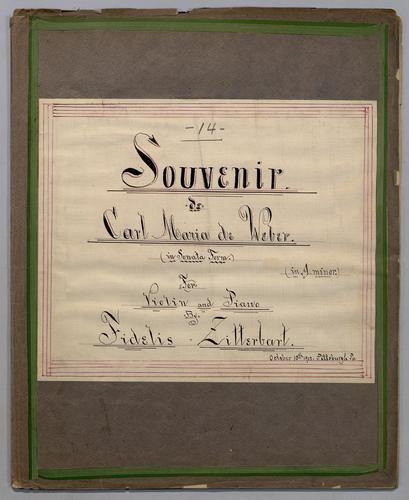 Souvenir de Carl Maria de Weber - Score,