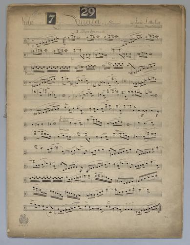 Sonata : [no.] 29 - Parts: Viola,
