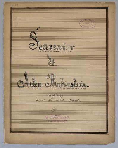 Souvenir de Anton Rubinstein - Parts: Violine 1