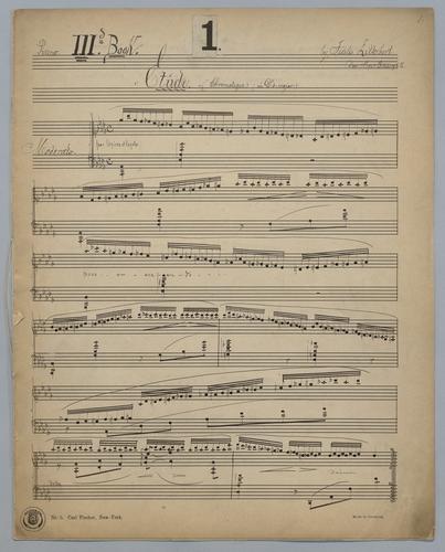 Etude : [no.] 1 : Chromatique : in Db Major : [for] Piano,