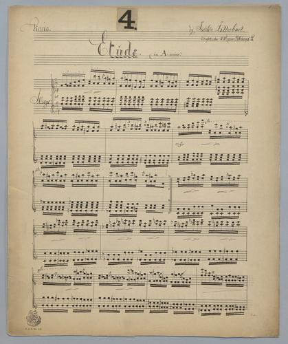 Etude : [no.] 4 : in A Minor : [for] Piano,