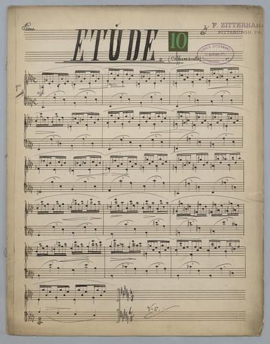 Etude : [no.] 10 : Appassianato : [for] piano : [in Gb major]