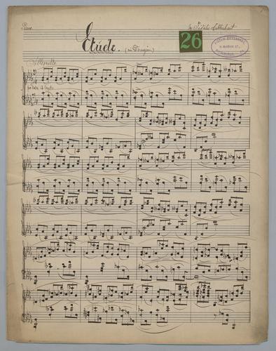 Etude : [no.] 26 : in Db Major : [for] Piano