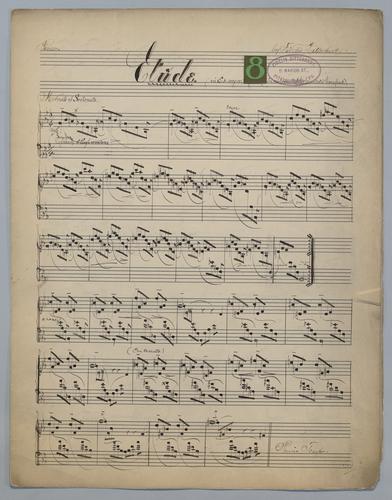 Etude : [no.] 8 : in Eb Major : [for] Piano