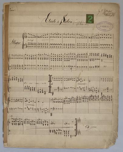 Etüde de Salon : Nach A. Rubinste[in] : Op. 23, no. 2 : [for] Piano,