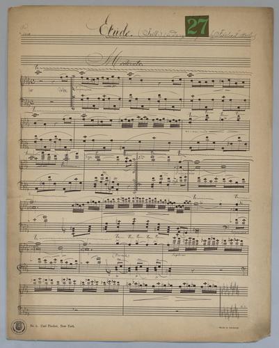 Etude : [no.] 27 : Trill : in Db Major : [for] Piano