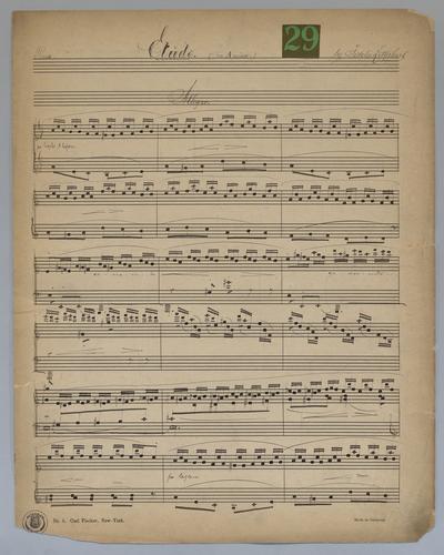 Etude : [no.] 29 : in A Minor : [for] Piano