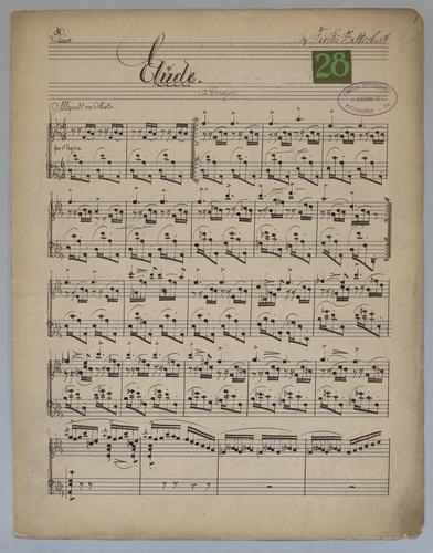 Etude : [no.] 28 : in Db Major : [for] Piano