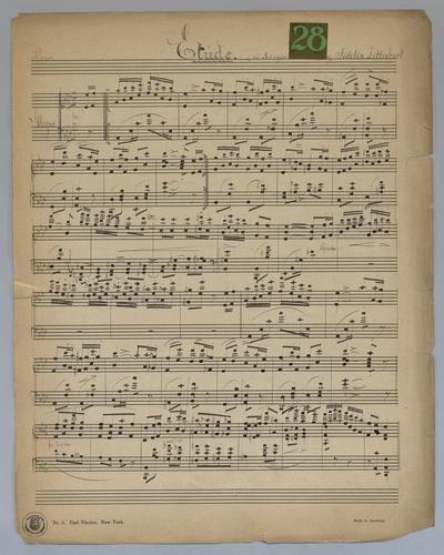 Etude : [no.] 28 : in Ab Major : [for] Piano