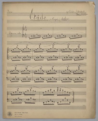 Etude : in F Major : Aeolos : [for] Piano,