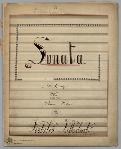 Sonata : [no.] 15 : in D Major : for Piano solo,