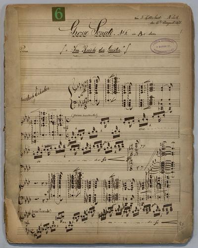 Grosse Sonate : No. 6 : Im Reiche der Geister : in Ab Dur : [for] Piano,