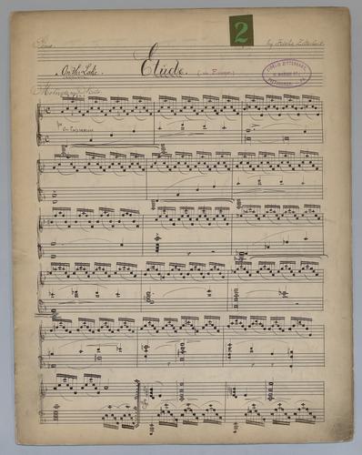 Etude : [no.] 2 : On the Lake : in F major : [for] Piano
