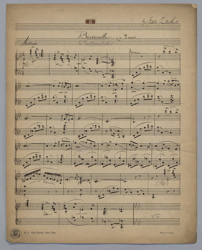 Barcarolle in F Minor : Sentimentale : [for] Piano