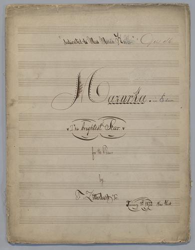 Mazurka : The Brightest Star : in E dur : for the Piano,