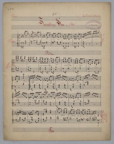 Twinkling star : Polka : [no.] 25 : [for] Piano : [in C major]