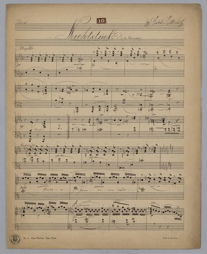 Nachtstück in Eb Minor : [for] Piano : [no.] 10,