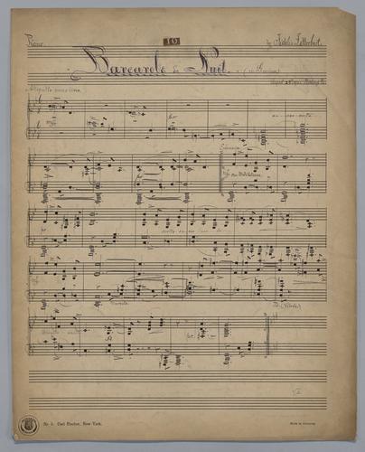 Barcarole de Nuit : in G Minor : [for] Piano,