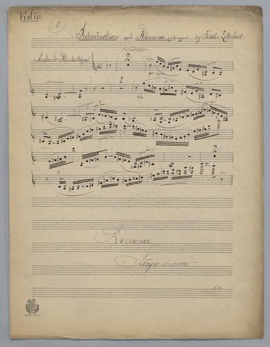 Introduction and Romance - Parts: Violin,