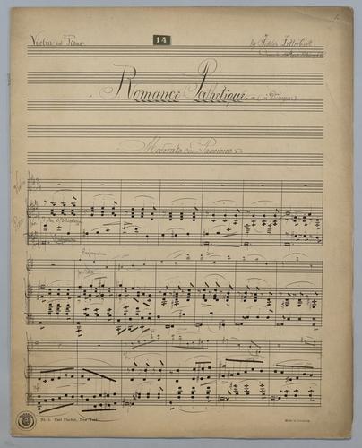 Romance Pathetique - Score,