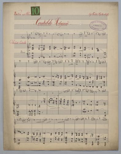 Cantabile Relegioso - Score