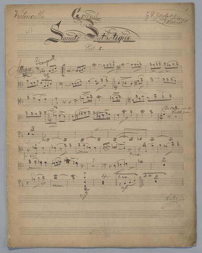 Grand Sonate Pathetique - Parts: Violoncello,