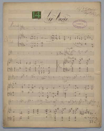 Air Varie : [no.] 14 - Score,