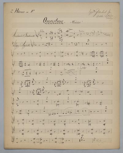 Undine Overture - Parts: Horn 1 and 2,