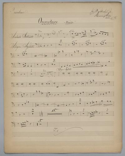 Undine Overture - Parts: Trombone,