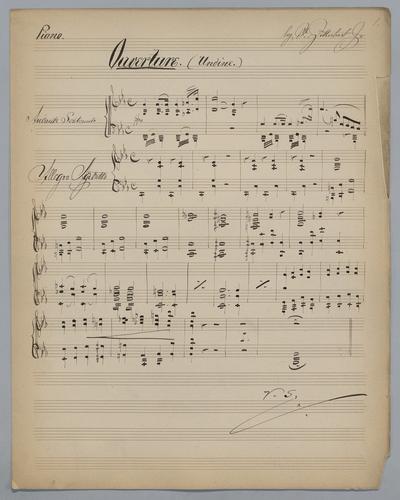 Undine Overture - Parts: Piano,