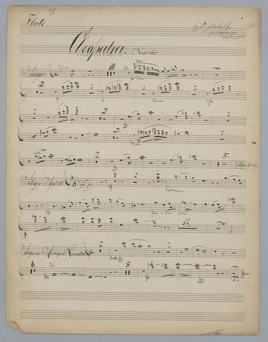 Cleopatra : Last Act - Parts: Flute,