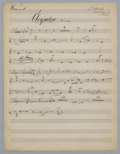 Cleopatra : Last Act - Parts: Horn,