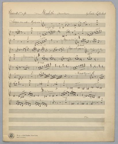 Macbeth - Parts: Clarinet 1,