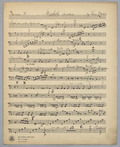 Macbeth - Parts: Bassoon 3,