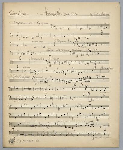 Macbeth - Parts: Contrabassoon,