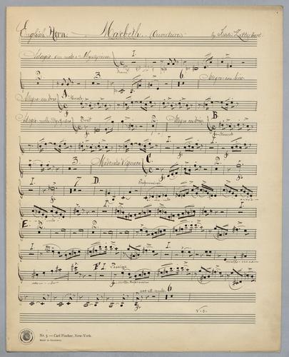 Macbeth - Parts: English Horn,