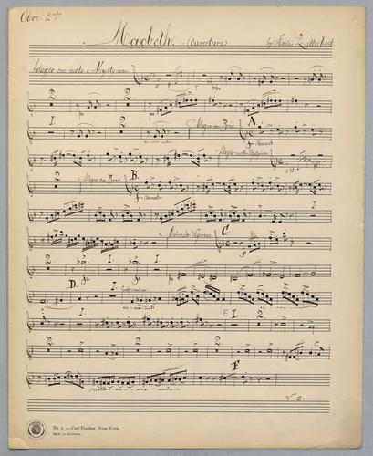 Macbeth - Parts: Oboe 2,