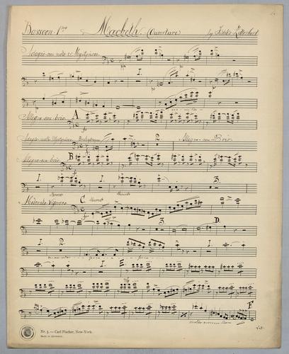 Macbeth - Parts: Bassoon 1,