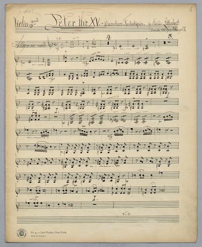 Peter the XV - Parts: Violin 2,