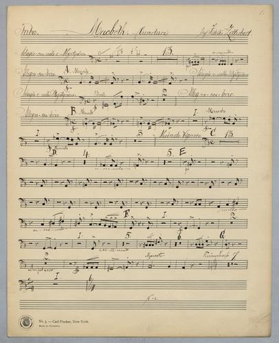Macbeth - Parts: Tuba,